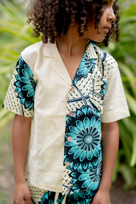 Temi Shirt | Patchwork Arctic Sun