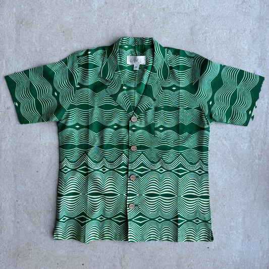 Pre-loved Temi Shirt | Jade Wave Print