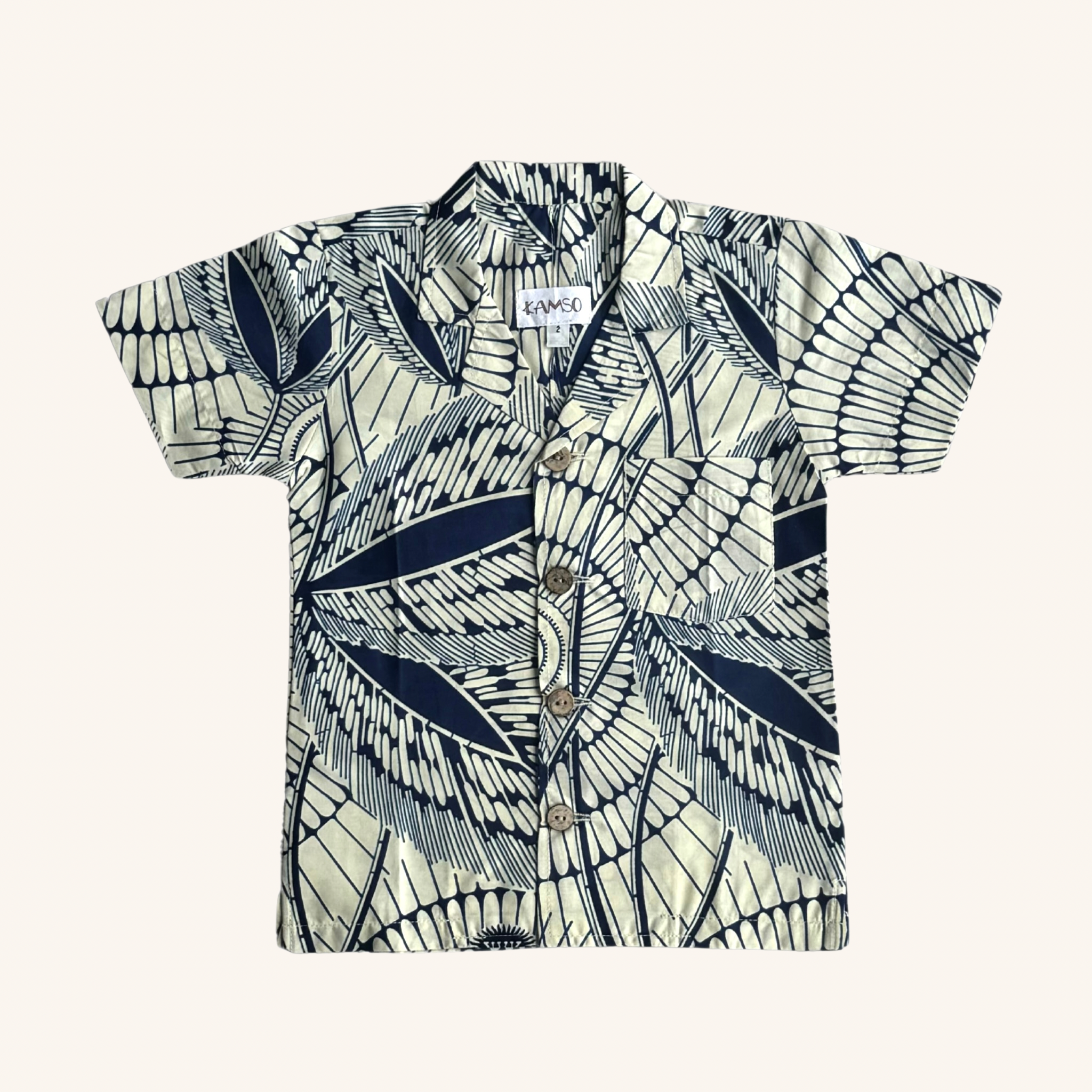 Temi Shirt | Navy Leaf