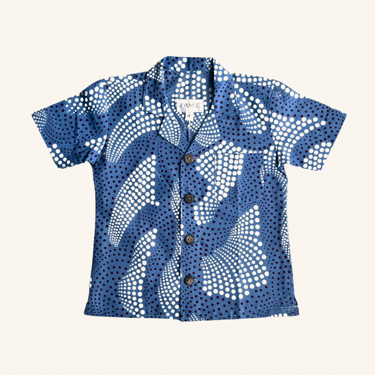 Temi Shirt | Blue Dot Print