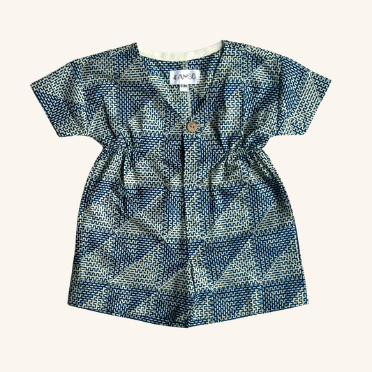 Fola Playsuit | Blue Tile