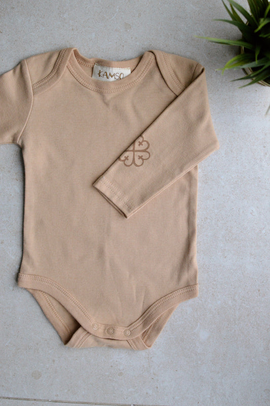 Long Sleeve Bodysuit<br> Caramel